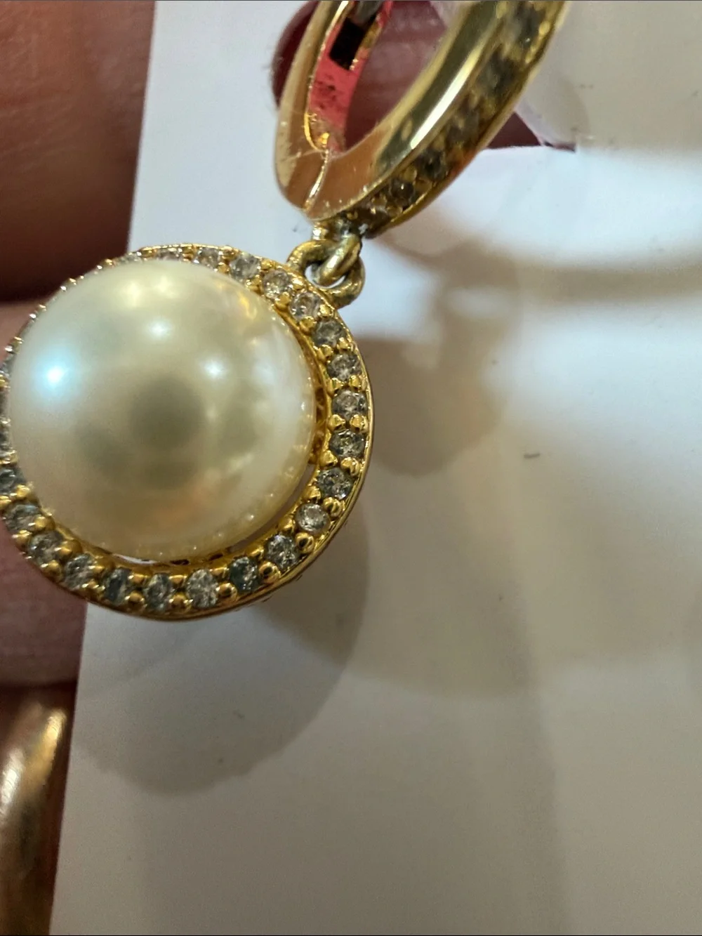 kate spade Gold and Pearl Halo Drop Earrings